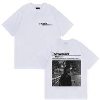 The Weeknd BBTM XO Double-Sided Vintage Portrait T-Shirt Dark R&B Hip Hop Black Unisex Fan Oversized Comfortable Fashion Women And Men T-shirts S įvairiaspalvis