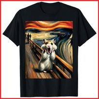 Scream Hamster Artistic Black Cotton T-Shirt Unisex T-Shirt S įvairiaspalvis