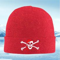 Skull bones red pirate hat Unisex Women Unisex Knitted Hat Beanie Pullover Cap Winter Thermal Warm Christmas Outdoor Cycling Hiking