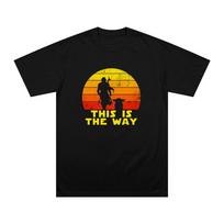 The Mandalorian  This Is The Way  with Grogu Tees The Mandalorian and Grogu Cartoon Print T Shirt Unisex Pure Cotton Y2K Clothes S įvairiaspalvis