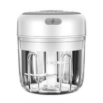 Electric Mini Garlic Chopper, Portable Garlic Cutter Garlic Masher, Fruit Vegetable Speedy Chopper Slicer Food Mincer, USB Rechargeable 200ML