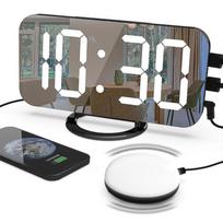 Loud Alarm Clock With Bed Shaker For Heavy Sleeper,dual Vibrating Alarm Clock With Usb Charger For Hearing-impaired Deaf