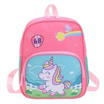 Cute Pony Boys And Girls Backpack Cute Cartoon Kindergarten Baby Small Backpack Printed Children'S Bag raudona