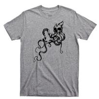 Kraken Skull T Shirt Blackbeard Pirate Leviathan Tiamat Sailors Diver Tattoo Tee S įvairiaspalvis