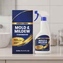 Pelėsio ir miltligės dėmių valiklis purškiklis. Pažangi formulė vidaus ir lauko naudojimui. Greitai pašalina atsparias dėmes. Šveisti nereikia. 10 14 FL OZ One Size mėlyna