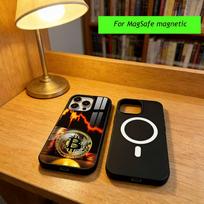 Bitcoin Crypto Phone Case For iPhone17,16,15,14,13,12,11 Plus,Pro Magnetic with Magsafe Wireless Charging iPhone14PRO