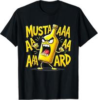 Mustard Bottle Scream Funny Condiment Rap Humor T-Shirt Mens Womens Tees Top M