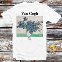 Vincent Van Gogh Irises 1890 Paint Art T Shirt Mens Womens Tees Top B674 2XL