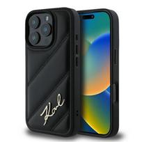 Karl Lagerfeld Quilted Signature - Etui Iphone 16 Pro (Czarny)