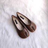 Woman Microfiber Leather Comfy Flats Split Toe Slippers Soft Bottom Loafers Brief Ladies Trotter Moccasins 40