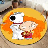 FamilyGuy Round Area Rug,Carpet Rug for Living Room Bedroom Sofa Playroom Decor,Non-slip Floor Mat 80cmx80cm