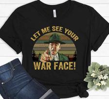 Parodyk man savo karo veidą Full Metal Jacket Filmas Sgt Hartman Juokingi Marškinėliai Unisex Marškinėliai S