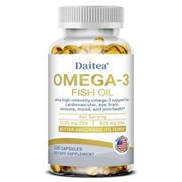 Omega-3 2150 mg papildas, su 1125 mg EPA ir 875 mg DHA, 120 minkštųjų kapsulių buteliuke 120 Capsules white