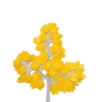 12PCS Multicolor Simulated Ficus Branches Silk Leaves Fake Banyan Tree Leaves  Home Decoration geltona