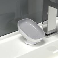1PC Soap Holder Drain Water Soap Dish Leaf Shape Soap Box Shower Soap Drainer Suction Cup Soap Container Modern Bathroom Accessories pilka