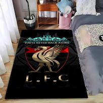 Liverpool F.C. Inspired Carpet with Crest and  You'll Never Walk Alone  Design Suitable for use as an anti-slip for living room bedroom sofas 40x60cm( 15x23in )