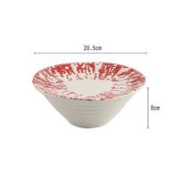 Thickened Ceramic Dining Plate Sushi Plate Dessert Plates Sting Disc Western Steak Plates Dim Sum Dish Fruit Dish Salad Bowl raudona