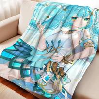 Game Genshin Impact Faruzan Flannel Blanket Cover Warmth Soft Anime Blanket Multifunctional Decor Home Universal Blankets 130x150cm