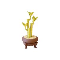 Creative Bamboo Desktop Organizer Tool Holder with Multiple Compartments for Office Supplies and Small Items Storage Stand
