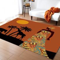 African Tribe Pattern Carpet Bedroom Decor Rug Living Room Carpet Hallway Balcony Doormat Kitchen Bathroom Non-Slip Floor Mat 40x60cm 16x24 inch