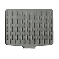 Flexible Silicone Drying Pad Heat Resistant Non-Slip Drain Pad Silicone Dish Drying Mat Efficient Water Diversion Design pilka