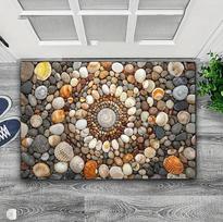 Spiral Pebble Carpet Mat Rug Home Decoration Long Hallway Living Room Bedroom Floor Decor 3D Visual Pattern Creative Design 40x60cm