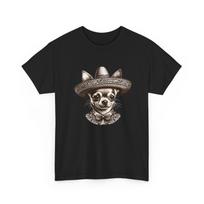 Unisex Adult T Shirt Chihuahua Dog Sombrero Mexican Culture Mariachi Pet Funny S įvairiaspalvis