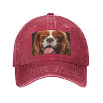 Cavalier King Charles Spaniel Washed Denim Cap Casual Baseball Caps Adjustable Hat Summer Unisex Baseball Hats One Size