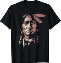 Sitting Bull Native American Chief Indian Warrior Men Women T-Shirt, Unisex Tee Unisex T-Shirt S įvairiaspalvis