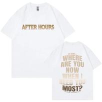 Oversized Black The Weeknd After Hours Lyric T-Shirt Women And Men T-shirts S įvairiaspalvis