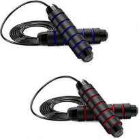 Kongqtee Jump Rope, 2 Pack Skipping Rope with Ball Bearings Tangle-Free Rapid Speed Steel Wire, Adjustable 6 Memory Foam Anti-skid Handles Fitness Jum
