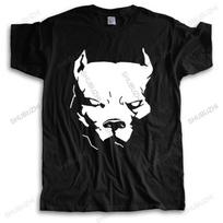 Fashion New PITBULL American Pit Bull Spiked Dog Collar Mens Streetwear TShirts Size Men T Shirt Print Cotton Short Sleeve S įvairiaspalvis