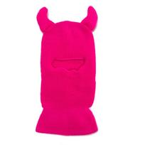 Ox Horn Horns Balaclava Knitted Caps Single Hole Halloween Cotton Hat  Cycling Equipment rožinė raudona spalva