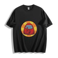 Among Us Red Character Gesture Graphic T-Shirt Mens Womens Tees Top L