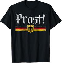 Oktoberfest Drinking Men Women Vintage German Flag Prost T-Shirt Mens Womens Tees Top S