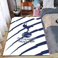 Tottenham Hotspur Logo Printed Carpet, Blue and White Striped Design  Suitable for use as an anti-slip for living room bedroom sofas 40x60cm( 15x23in )