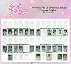 NCT Wish Color Pop-Up Photocards Jun Doball (Bulk Transfer)