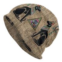Varnelė Egipto Anubis Skrybėlė Egipto Katės Horo akis Žiema Šilta Kepuraitė Gatvės kaukolės Beanies Kepurės One Size