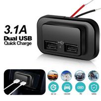 3.1A PD QC3.0 automobilinio įkroviklio lizdas Greito įkrovimo dvigubo USB įkroviklio išvesties skydelio maitinimo adapteris 12/24V sunkvežimių kemperių priekabų priedams Dual USB 3.1A