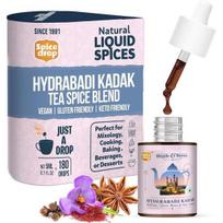 Spice Drop Hyderabadi Kadak Chai Masalos Ekstraktas | Sudėtyje yra rožių, šafrano ir gvazdikėlių | Skonis 180 puodelių | 5 ml atitinka 125 gramus miltelių | Arbatos Masalos Lašai