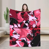 Sexy Loona Helluva Boss Anime Blanket  Warm Plush Throw Blanket For Girls Boys Home Decor Flannel Bedspread Bed Cover 30x40in