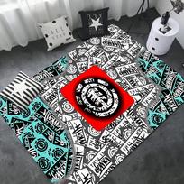 Element Skateboards Grindų kilimas Vaikų kambario Miegamojo Dekoras Balkono Neslystantis Durų kilimėlis Svetainės Viešbučio Dekoro kilimėlis 40x60cm