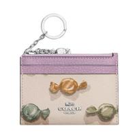 Coach Skinny Id Case 11 Candy Print Pebble Leather Card Holder Mini Women Accessories Multicolor CDF93-SVYN6 Multicolor