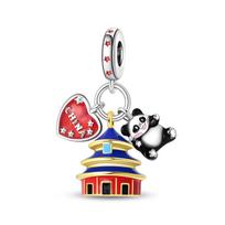 Charming Architectural Big Ben And Eiffel Tower Pendant Bead Bracelet Necklace Jewelry Accessories