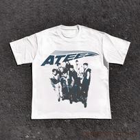 Retro Ateez 2026 Pasaulinio Turinio Marškinėliai Fantazijos Tema, ATEEZ Auksinė Valanda Antra Dalies Marškinėliai, Ateez Ledas Ant Mano Dantų, Hip Hop Gatvės Apranga Per dydį Turintys Marškinėliai 4XL