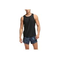 Hoka One One Round Neck Solid Color Sleeveless Loose Breathable Cool Vest Men tops 1175770-BLK M