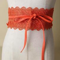 Women's Belts With Multiple Colors Available, Lace Lace, Super Wide Belts, Sweet Belts For Women, Wide Waist Seals One Size oranžinė