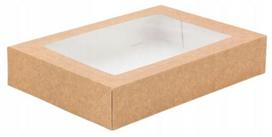 Pudełko Papierowe Z Okienkiem 260X190X50Mm (Do Sushi, Ciast) - 50 Szt.