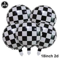5PCS race motorcycle tire wheels car traffic theme foil balloons boys' birthdays Racing off-road vehicle decoration balloons CAR&As shown