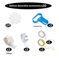 Balloon decoration tool set includes glue, balloon chain, knotter, and ribbon. For birthday and holiday decoration balloon tools Other